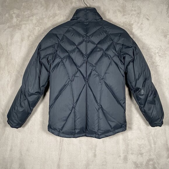 Cabela's 650 Fill Goose Down Puffer Jacket Size M Quilted Winter Coat Navy Black - Picture 6 of 13